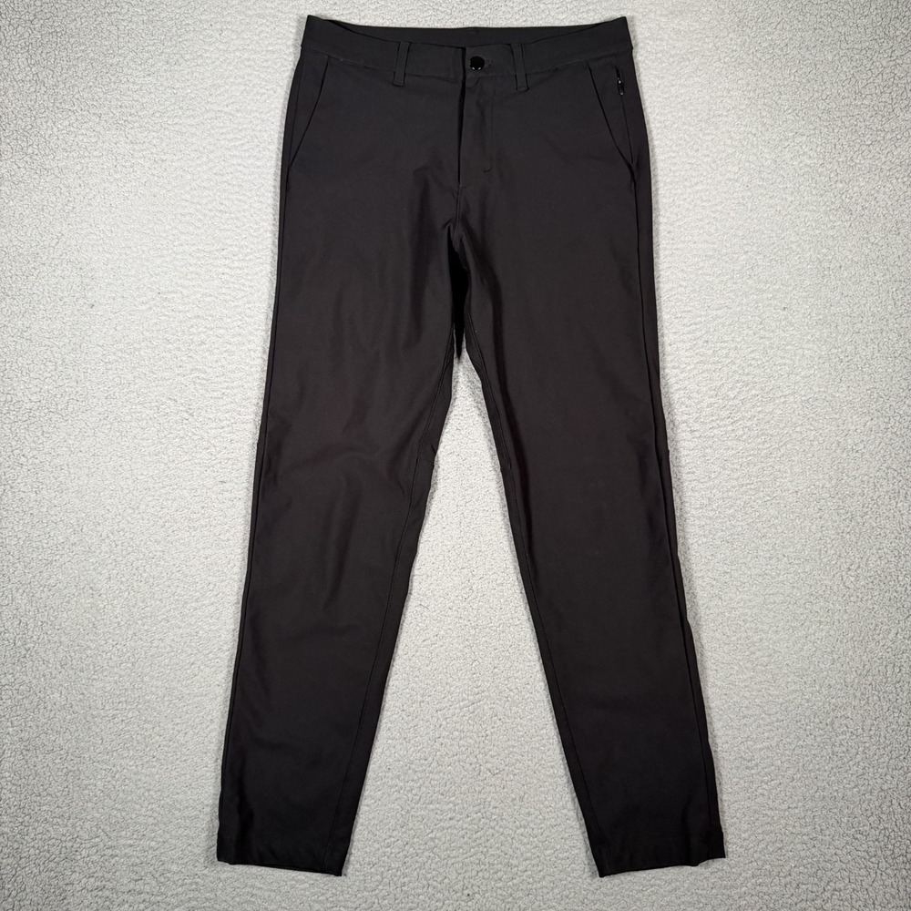 Lululemon Pants Mens 30x29 Black Commission Slim Warpstreme Golf Casual Preppy